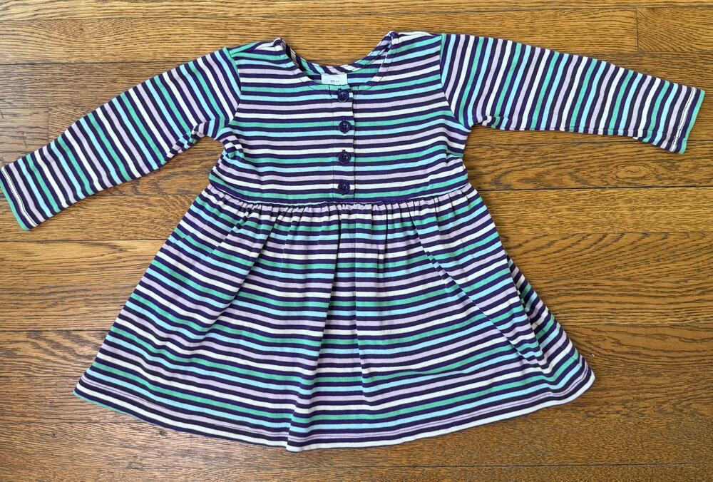 Hanna Andersson Girls' Striped Old School Dress Size 3